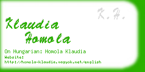 klaudia homola business card